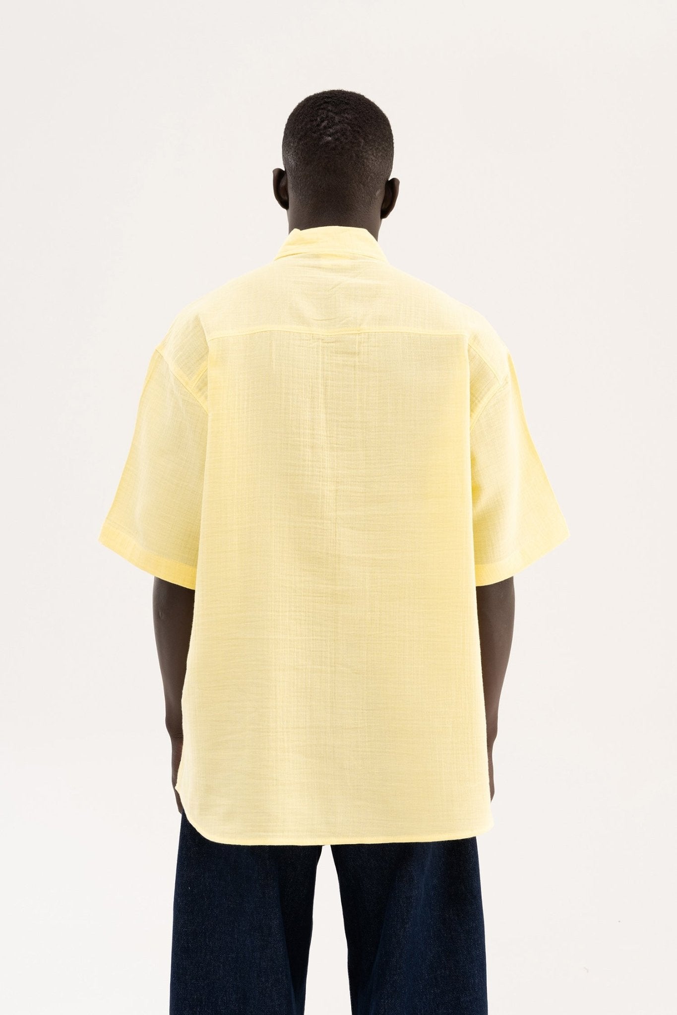 Erkek Basic Cotton Gömlek Sarı