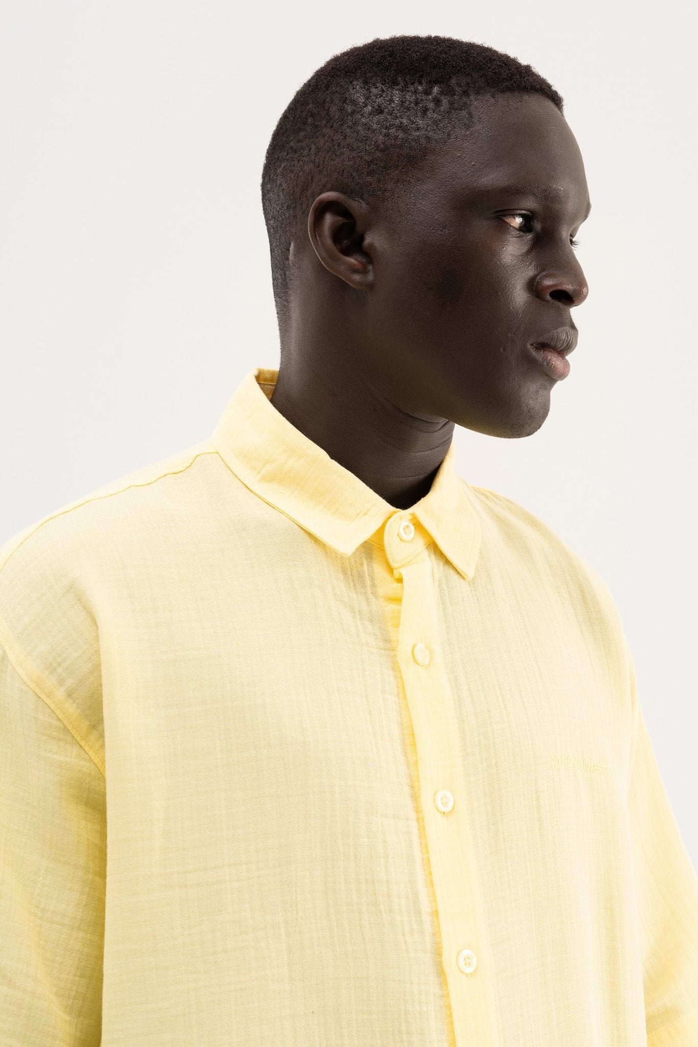 Erkek Basic Cotton Gömlek Sarı