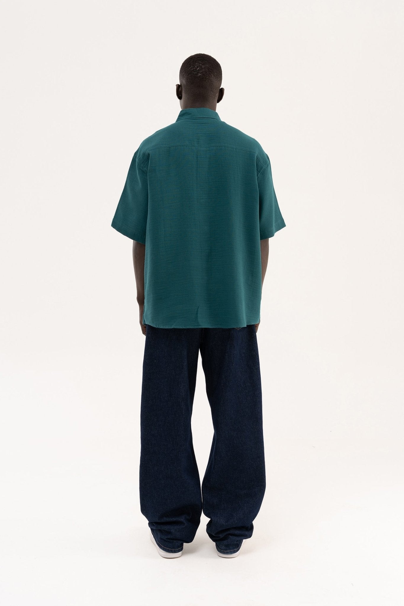 Erkek Basic Cotton Gömlek Yağ Yeşili