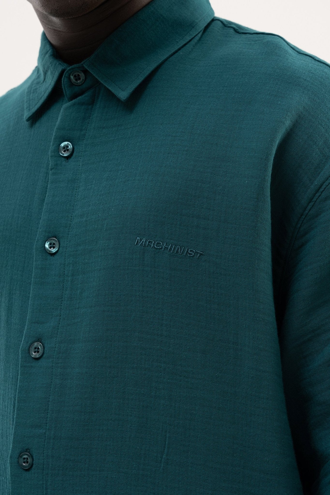 Erkek Basic Cotton Gömlek Yağ Yeşili