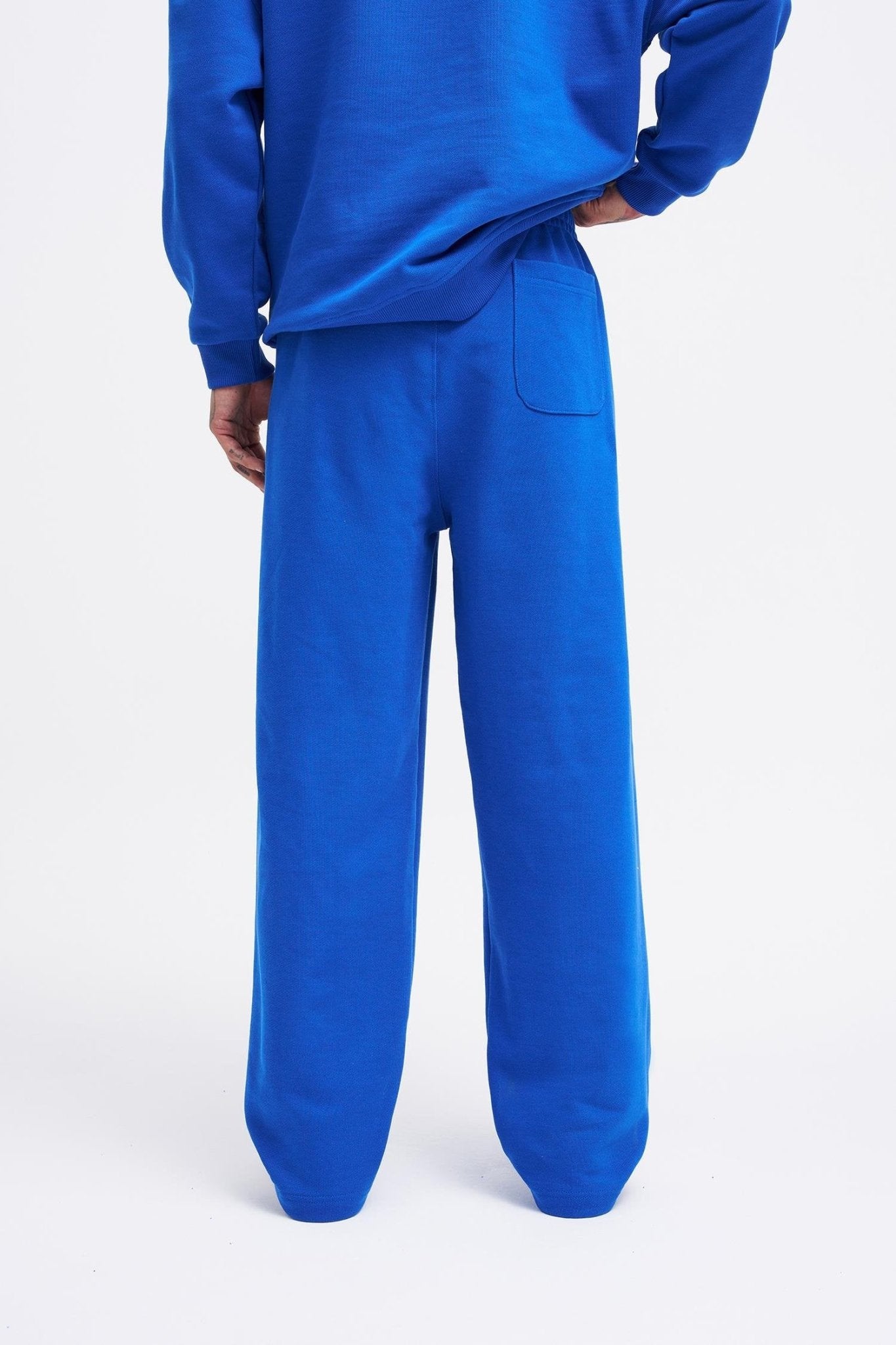 Erkek Basic Diagonal Baggy Eşofman Altı Açık Mavi