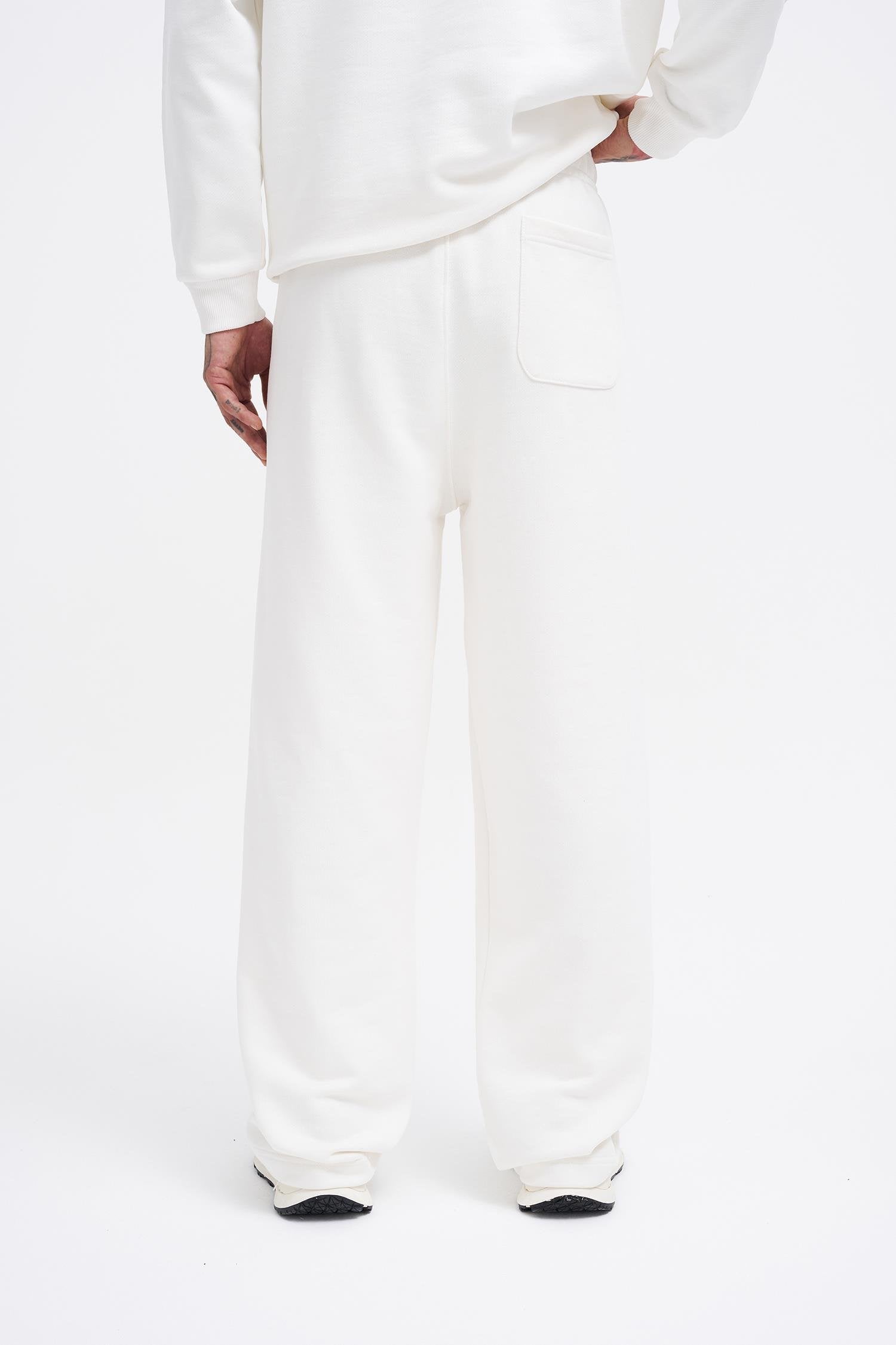 Erkek Basic Diagonal Baggy Eşofman Altı Ekru