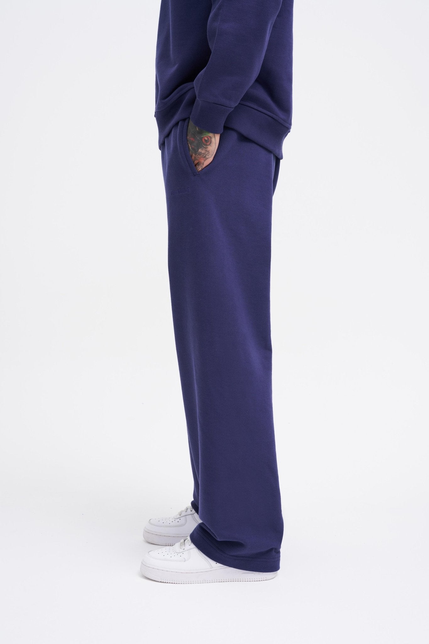 Erkek Basic Diagonal Baggy Eşofman Altı Gece Mavisi
