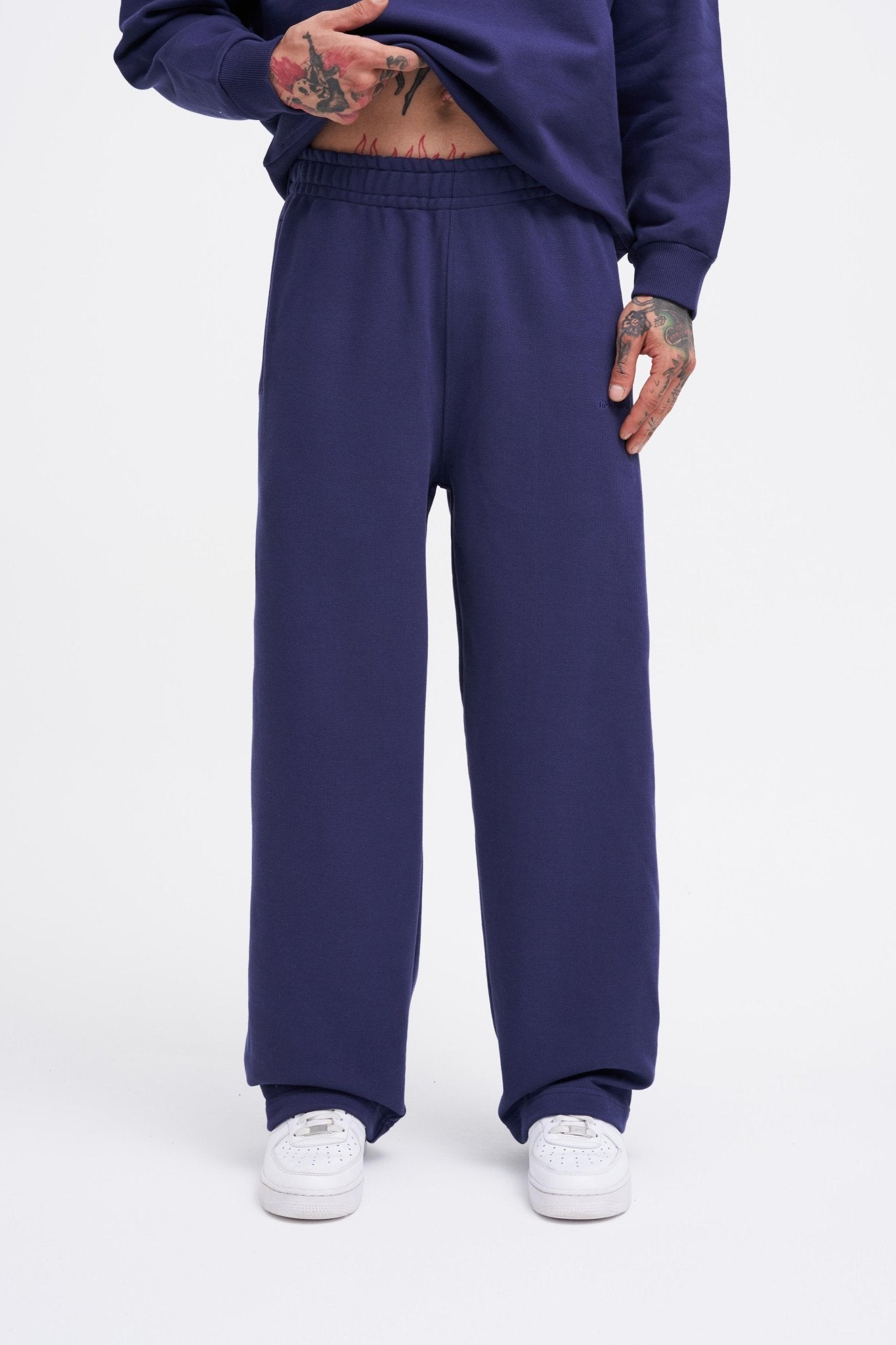 Erkek Basic Diagonal Baggy Eşofman Altı Gece Mavisi