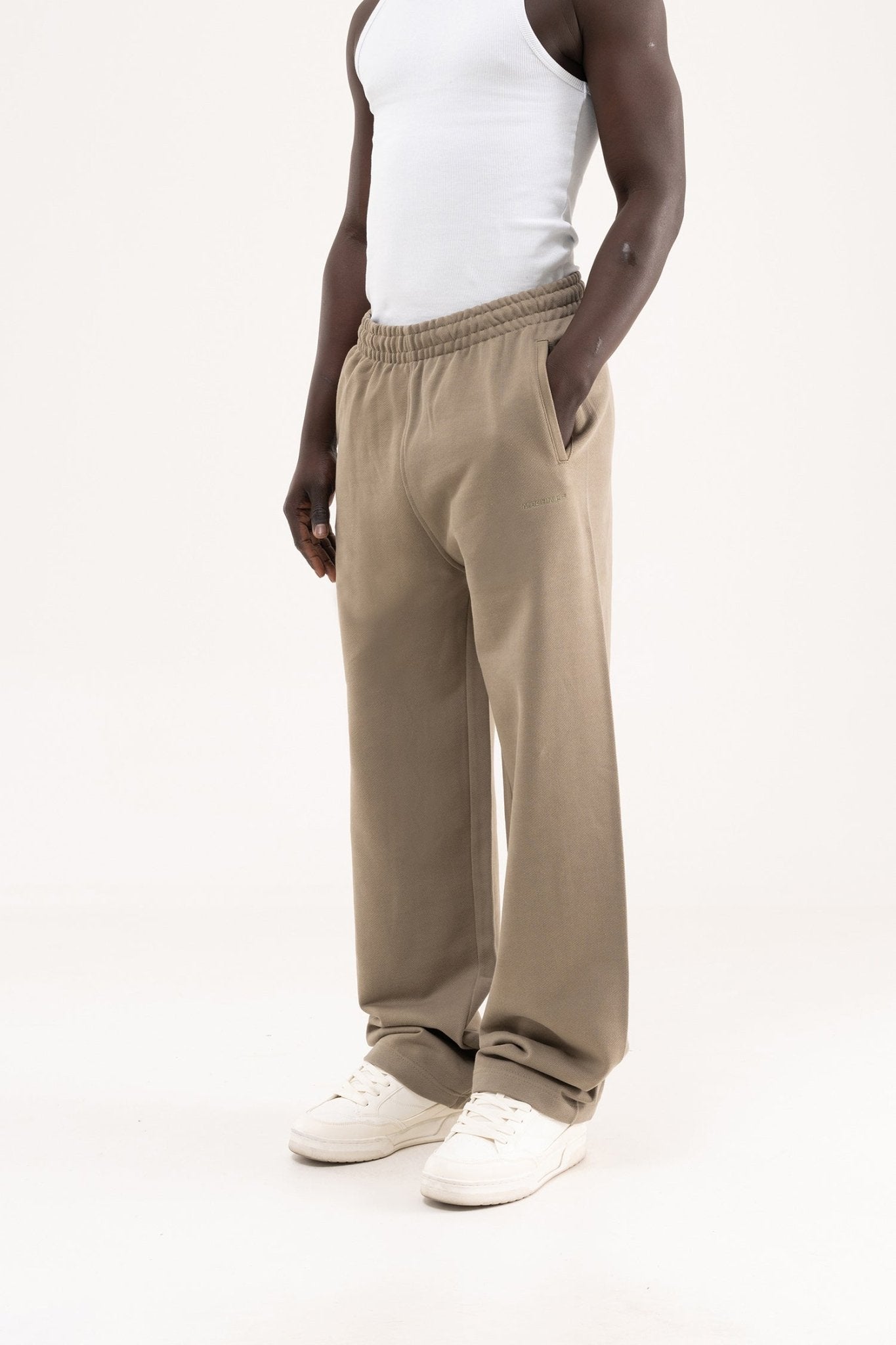 Erkek Basic Diagonal Baggy Eşofman Altı Haki