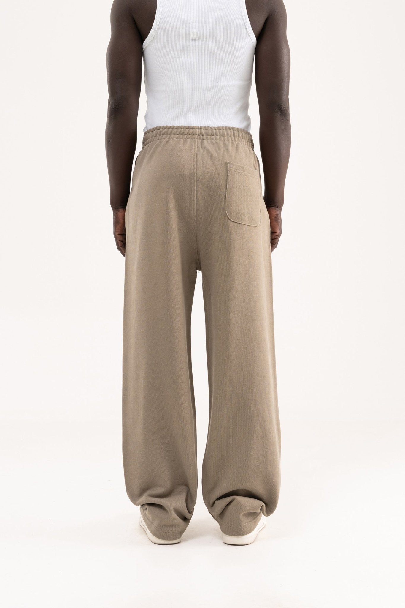 Erkek Basic Diagonal Baggy Eşofman Altı Haki