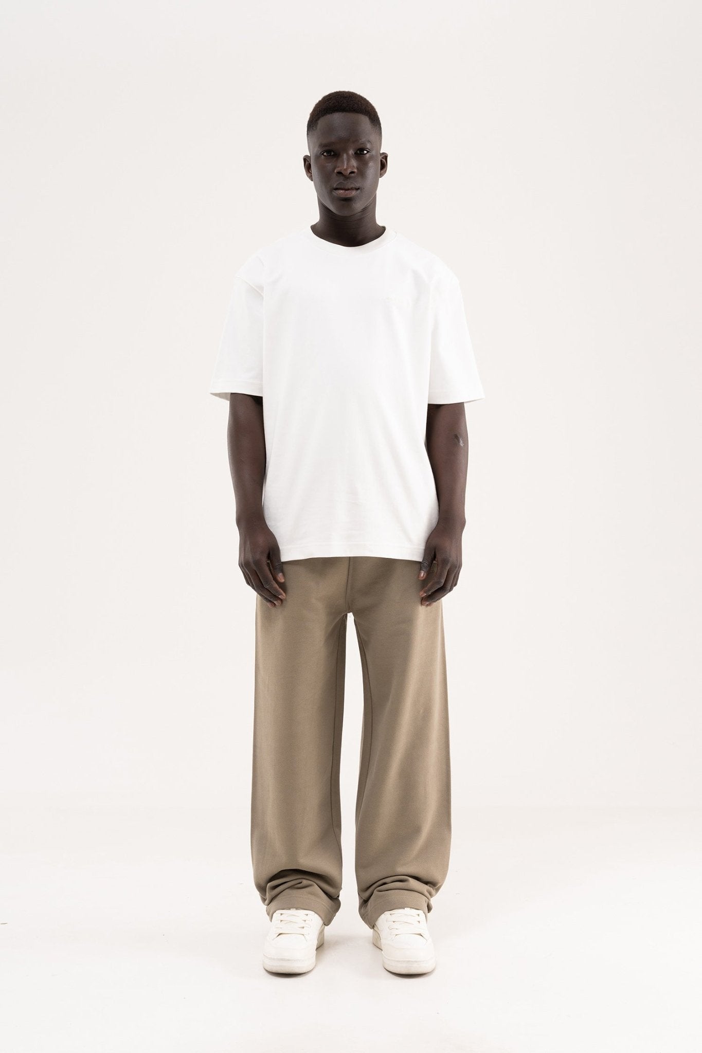 Erkek Basic Diagonal Baggy Eşofman Altı Haki