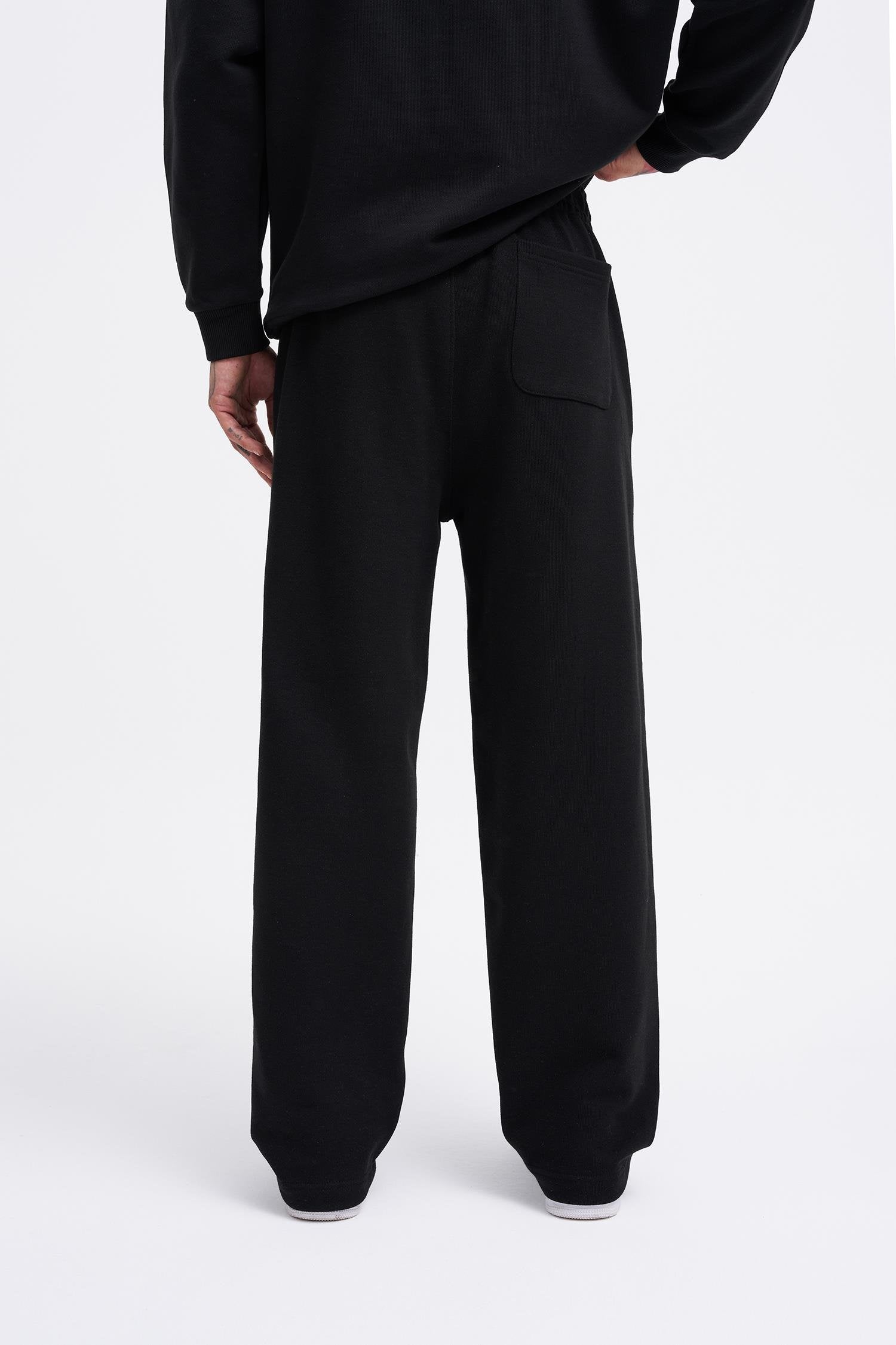 Erkek Basic Diagonal Baggy Eşofman Altı Siyah