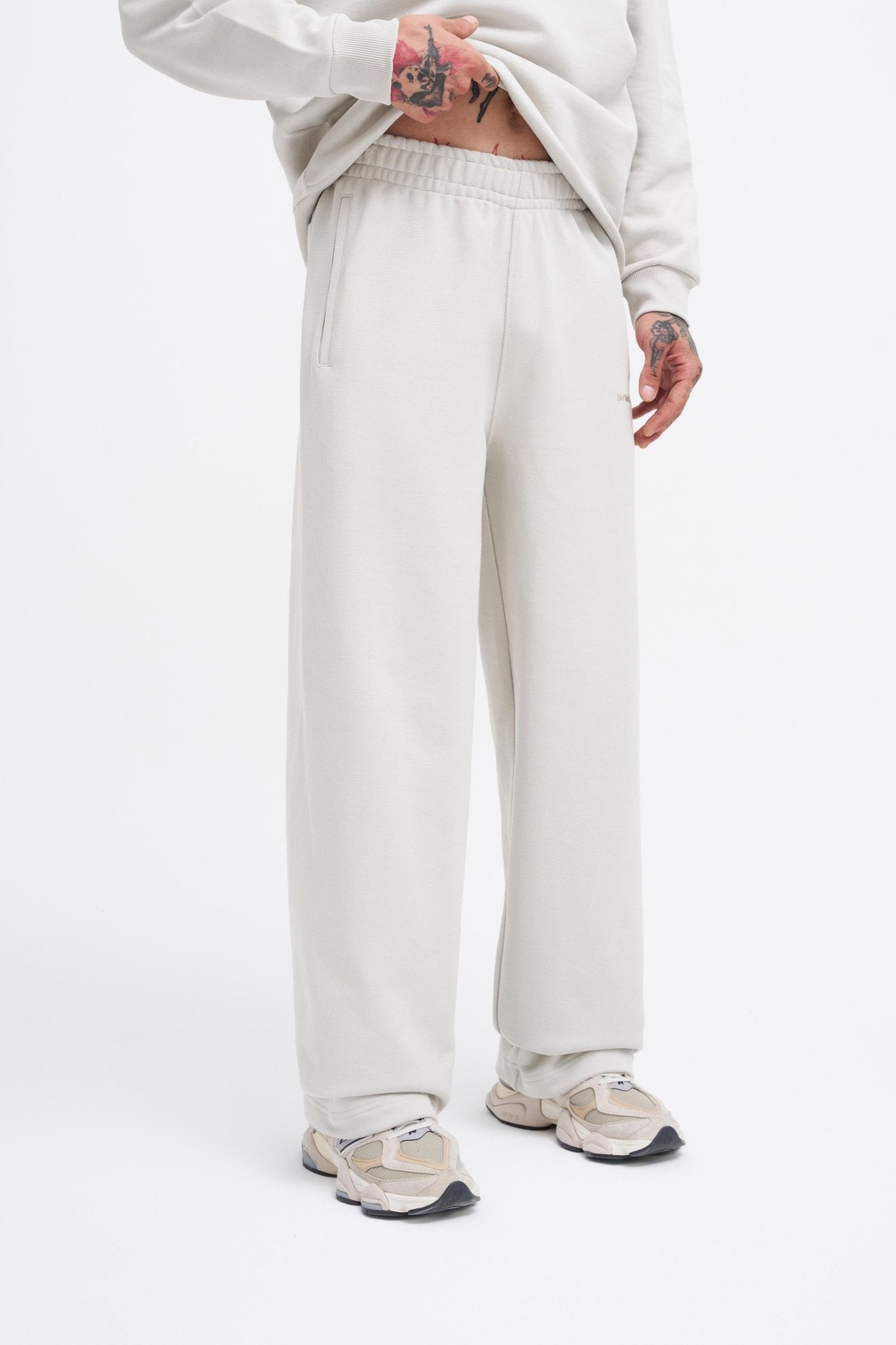 Erkek Basic Diagonal Baggy Eşofman Altı Uzay Grisi