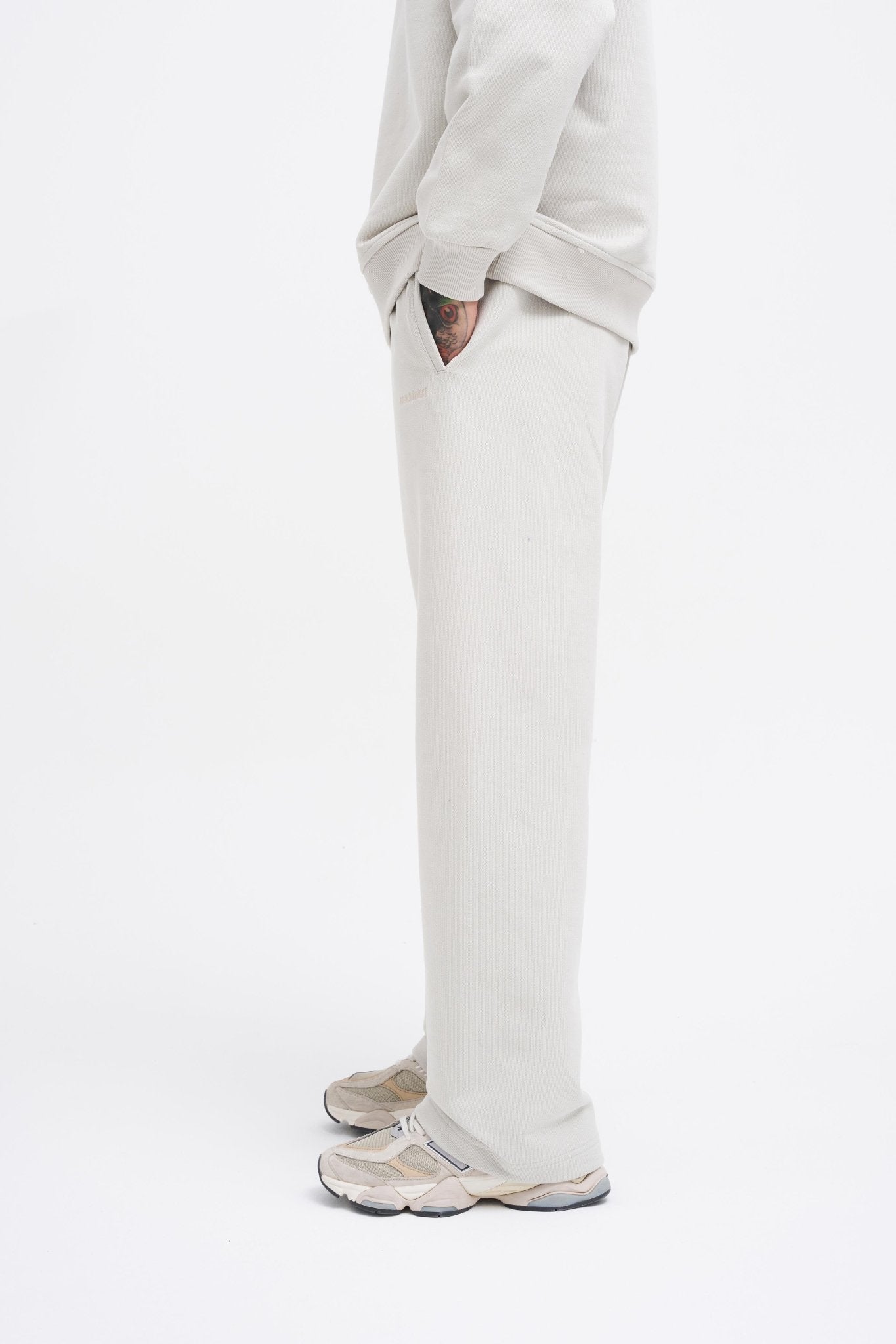 Erkek Basic Diagonal Baggy Eşofman Altı Uzay Grisi