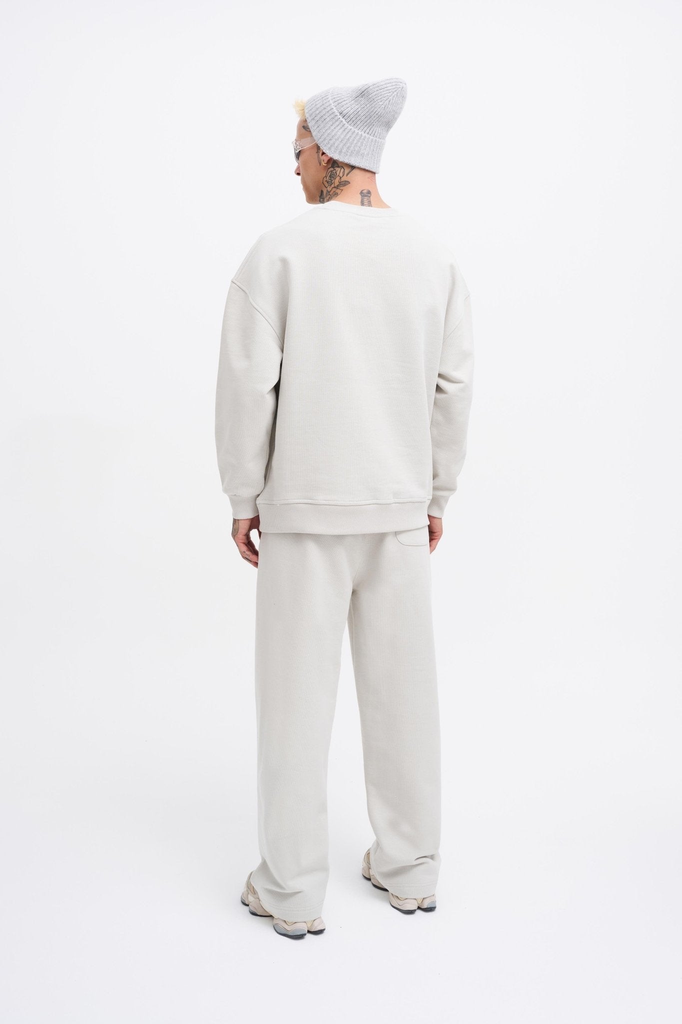 Erkek Basic Diagonal Baggy Eşofman Altı Uzay Grisi