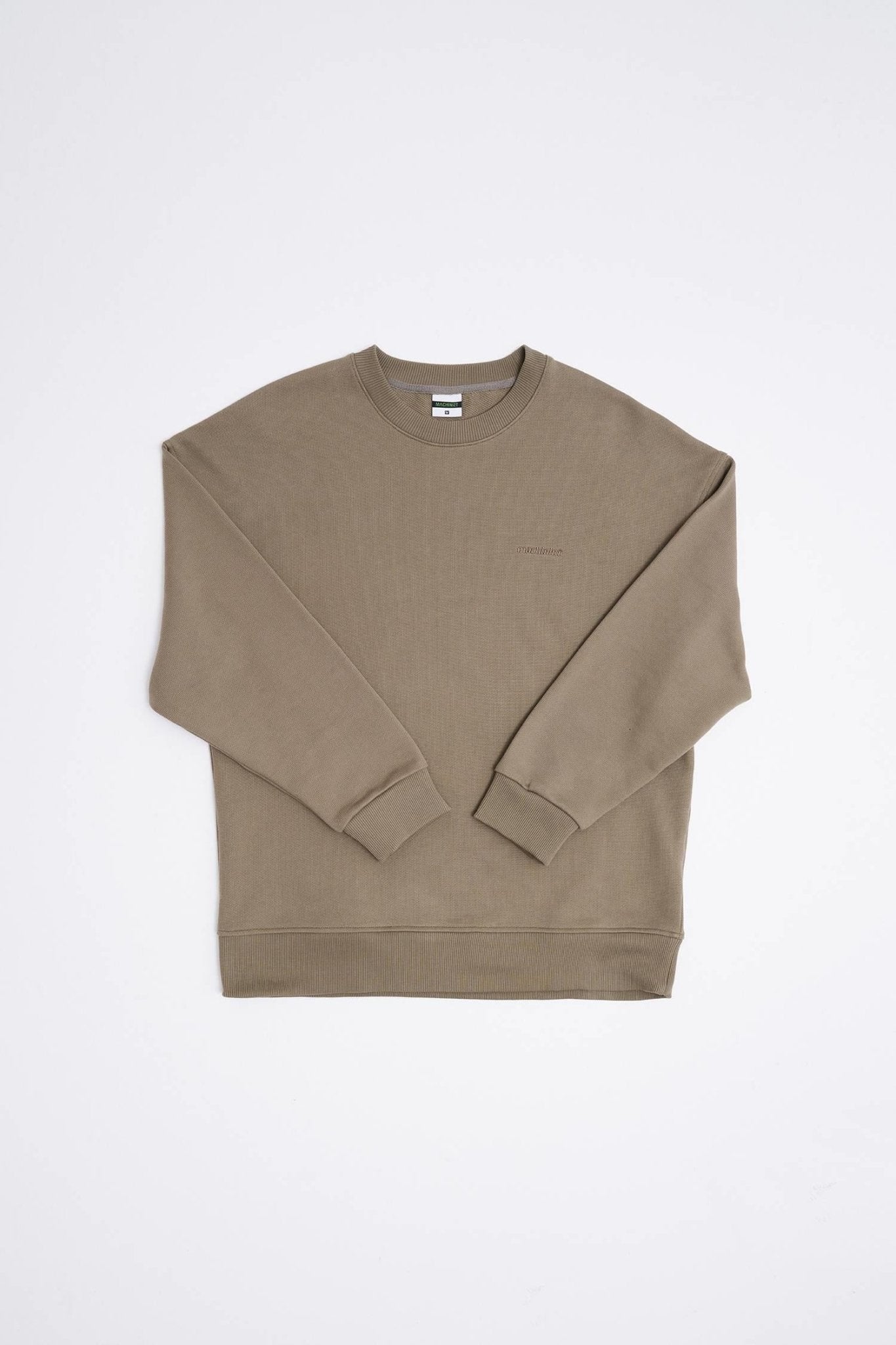 Erkek Basic Diagonal Swearshirt Haki