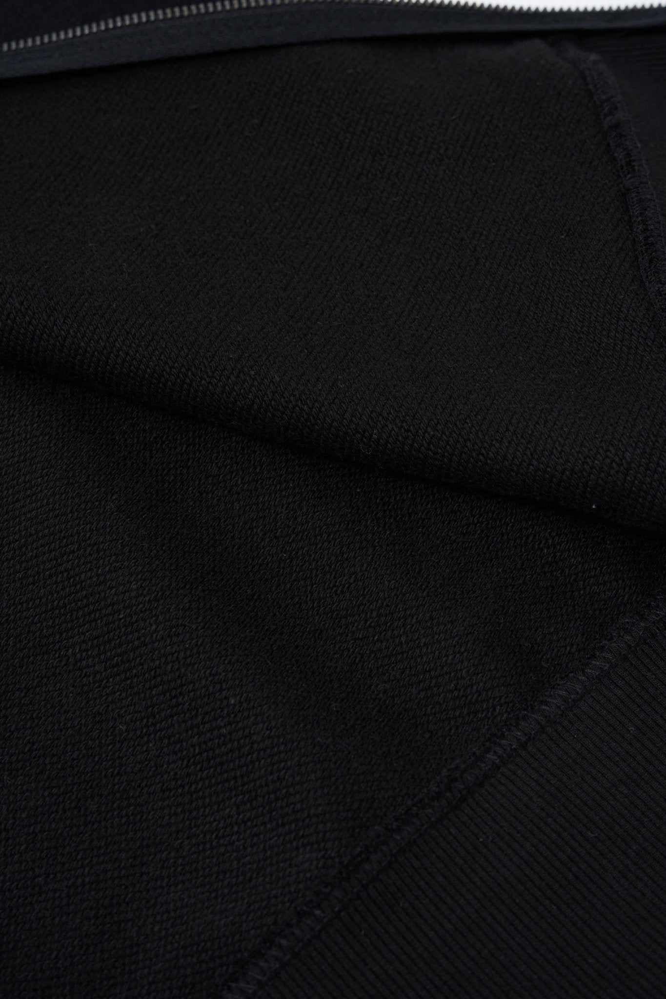 Erkek Basic Diagonal Swearshirt Siyah
