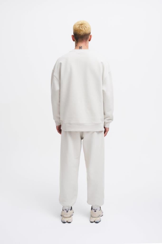 Erkek Basic Diagonal Swearshirt Uzay Grisi