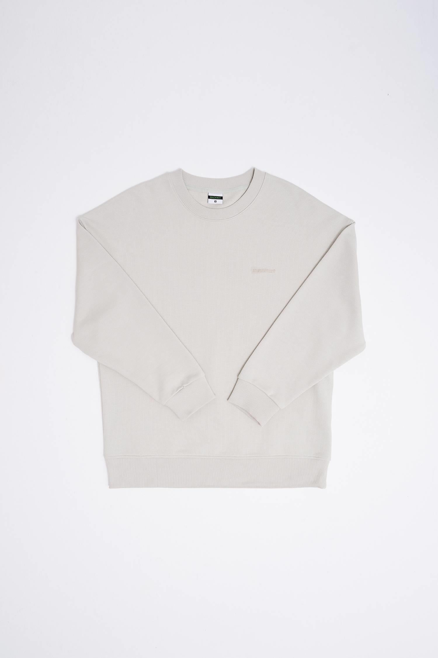 Erkek Basic Diagonal Swearshirt Uzay Grisi