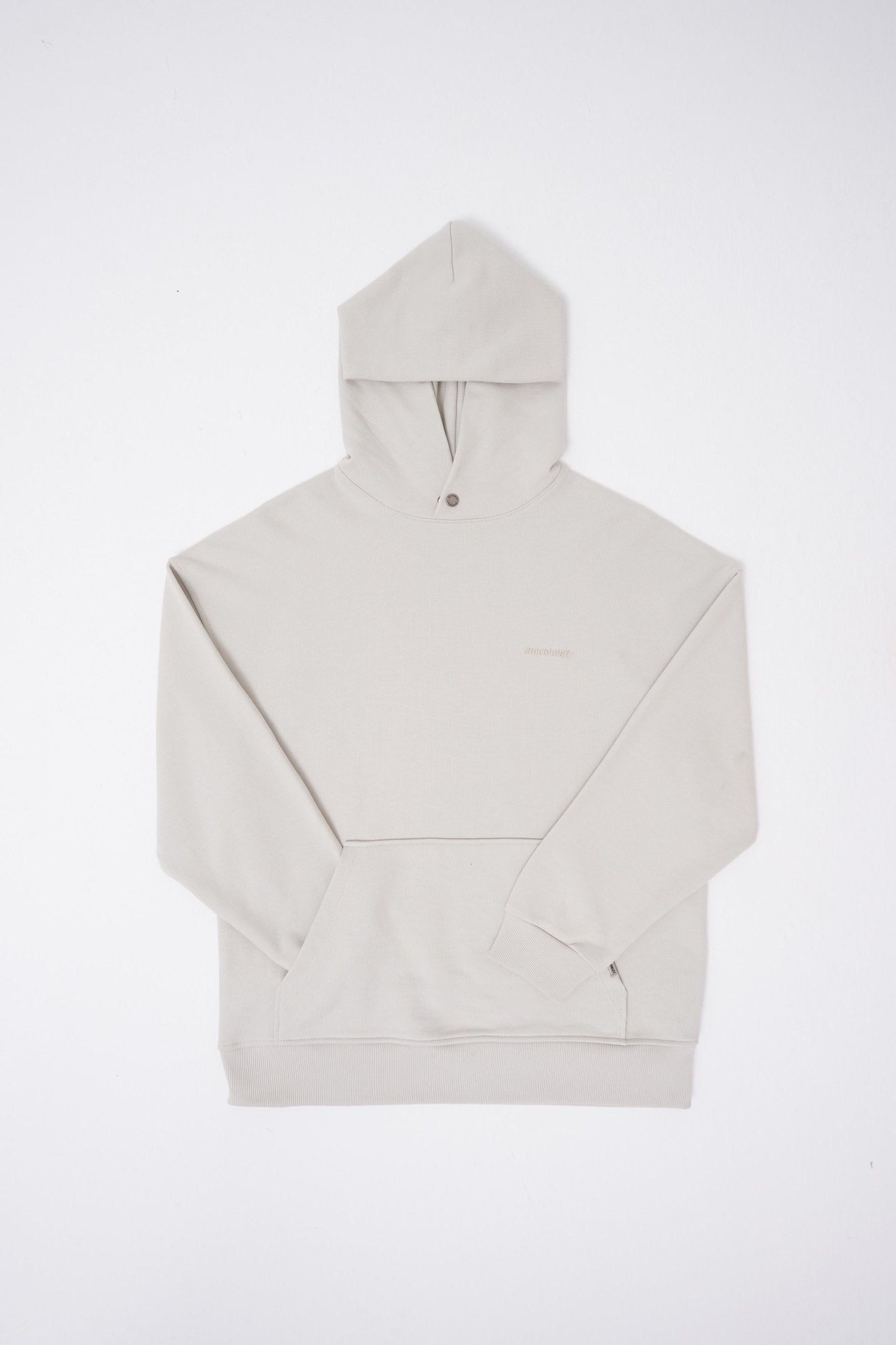 Erkek Basic Diagonel Kapüşonlu Sweatshirt Uzay Grisi