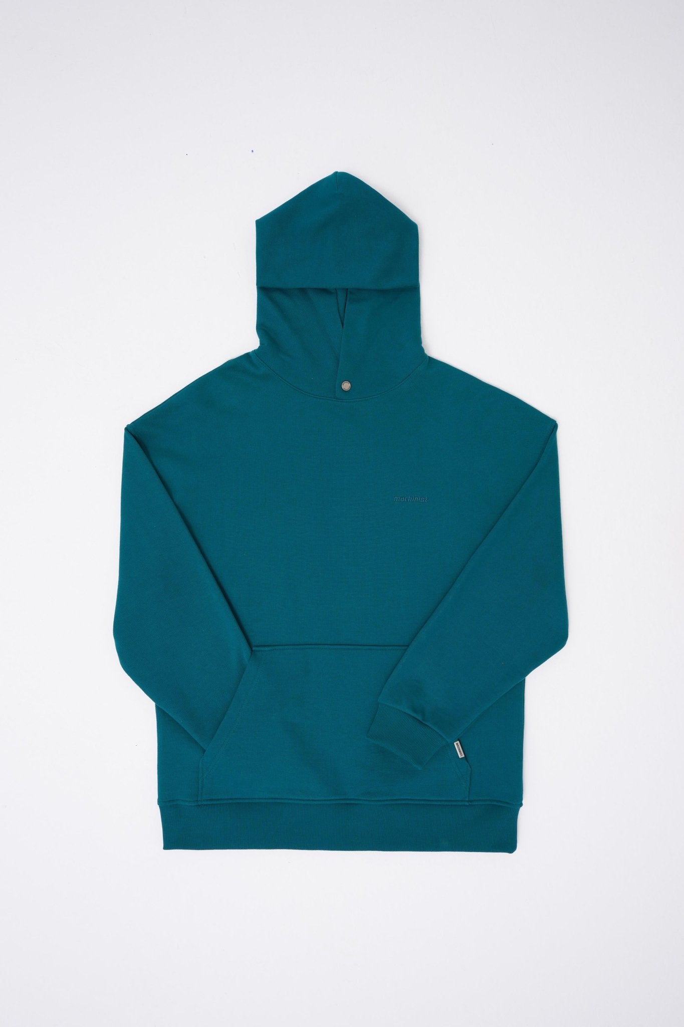 Erkek Basic Diagonel Kapüşonlu Sweatshirt Yağ Yeşili