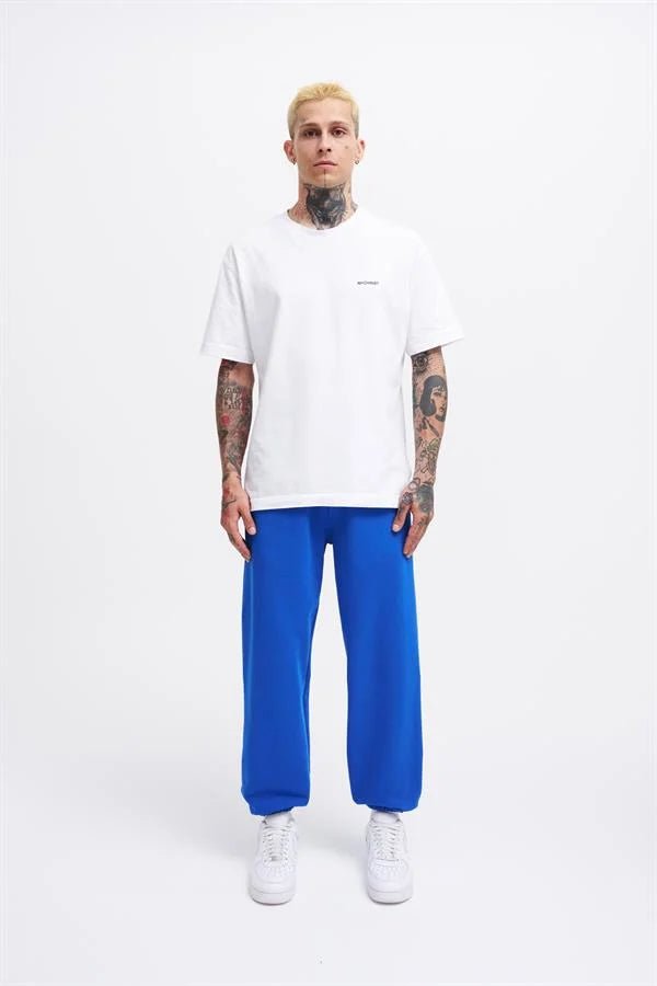 Erkek Basic Diagonel Jogger Eşofman Altı Açık Mavi