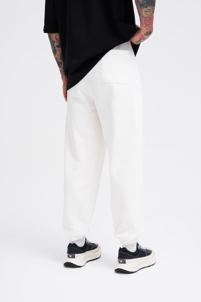 Erkek Basic Diagonel Jogger Eşofman Altı Ekru