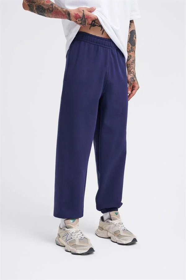 Erkek Basic Diagonel Jogger Eşofman Altı Gece Mavisi
