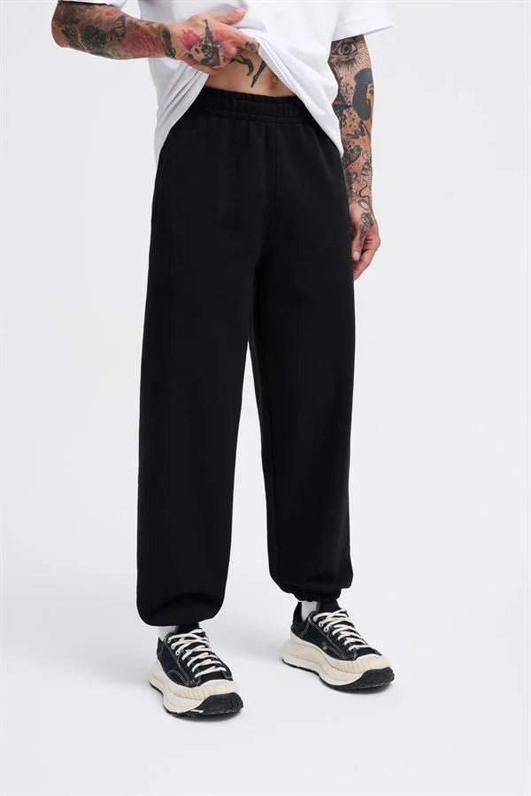 Erkek Basic Diagonel Jogger Eşofman Altı Siyah