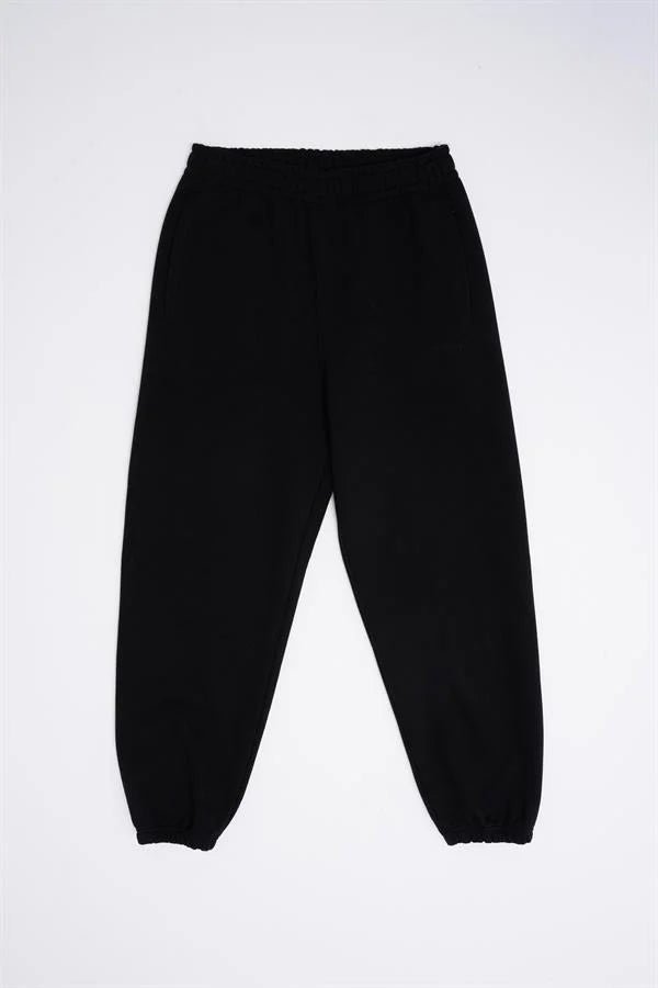 Erkek Basic Diagonel Jogger Eşofman Altı Siyah