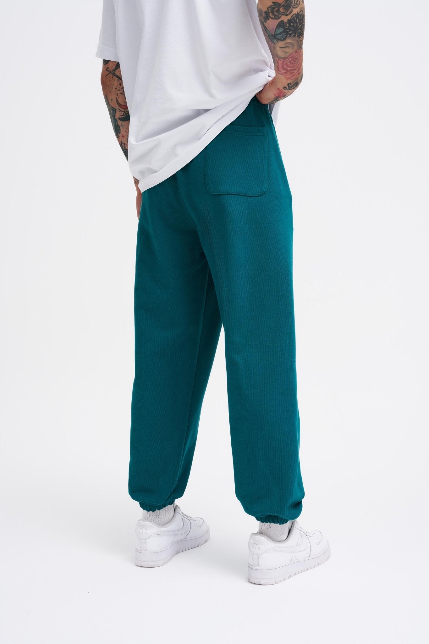 Erkek Basic Diagonel Jogger Eşofman Altı Yağ Yeşili