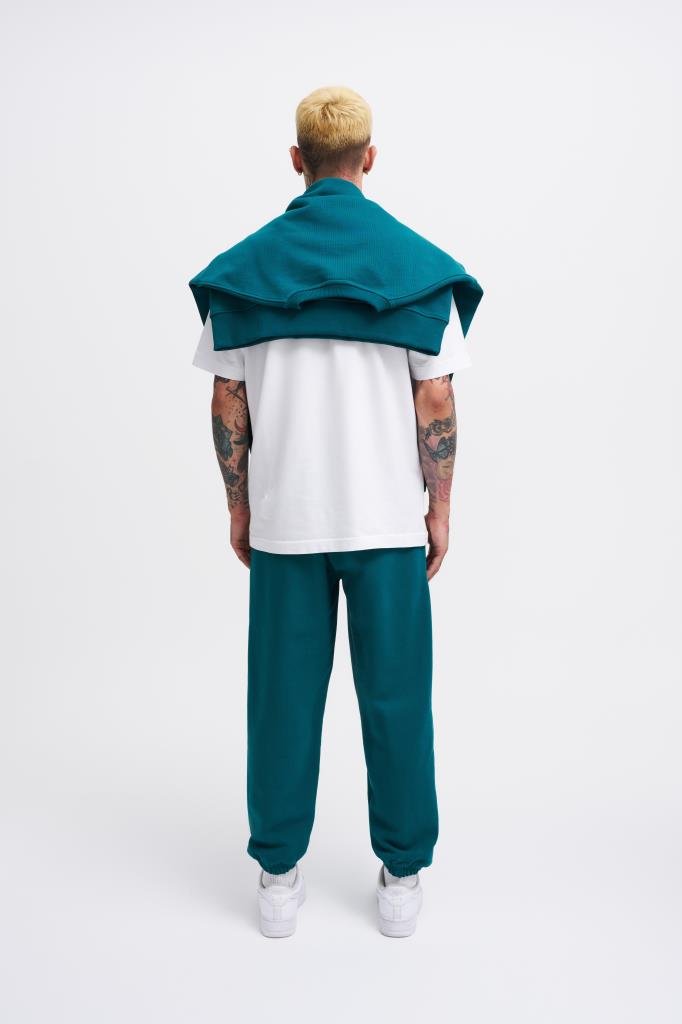 Erkek Basic Diagonel Jogger Eşofman Altı Yağ Yeşili