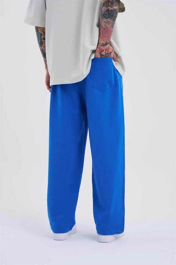 Erkek Basic Oversize Baggy Eşofman Altı Açık Mavi