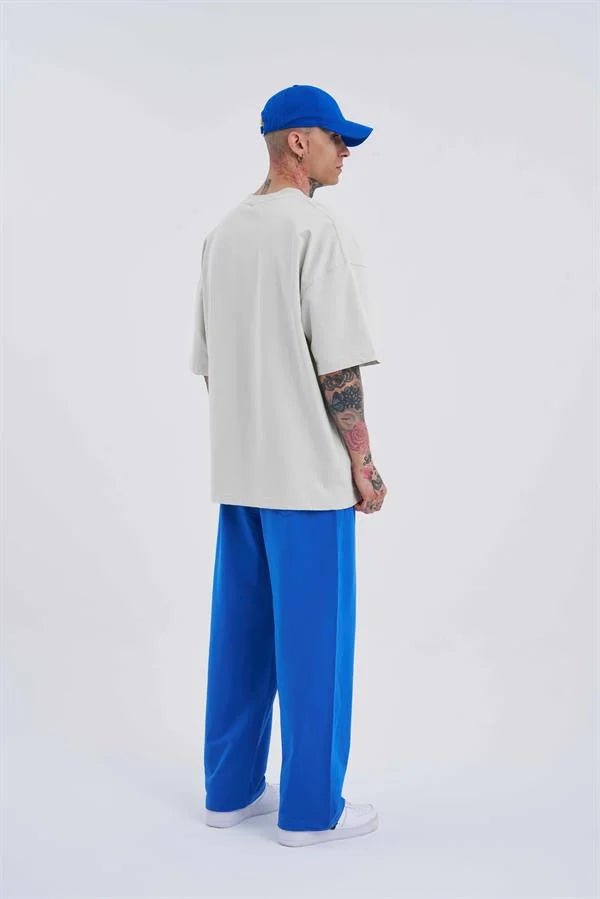 Erkek Basic Oversize Baggy Eşofman Altı Açık Mavi
