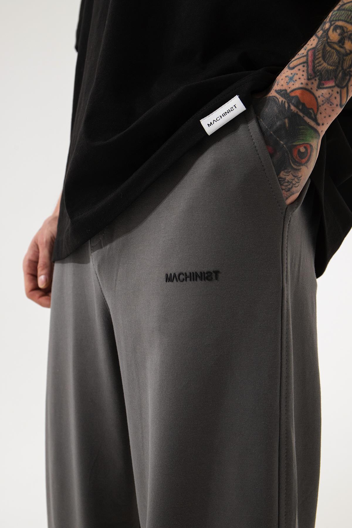 Erkek Basic Oversize Baggy Eşofman Altı Duman