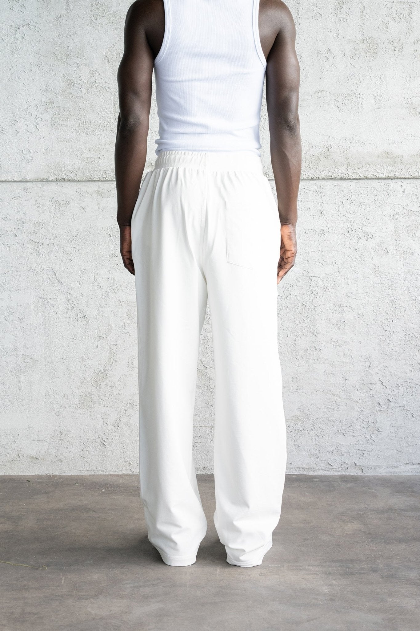Erkek Basic Oversize Baggy Eşofman Altı Ekru
