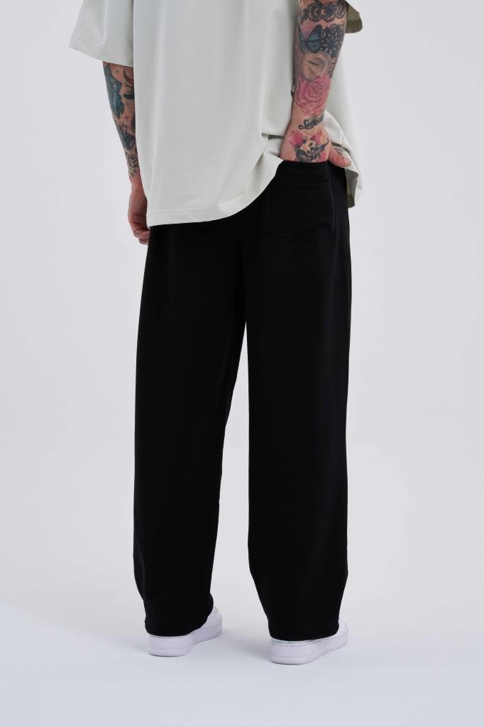 Erkek Basic Oversize Baggy Eşofman Altı Siyah