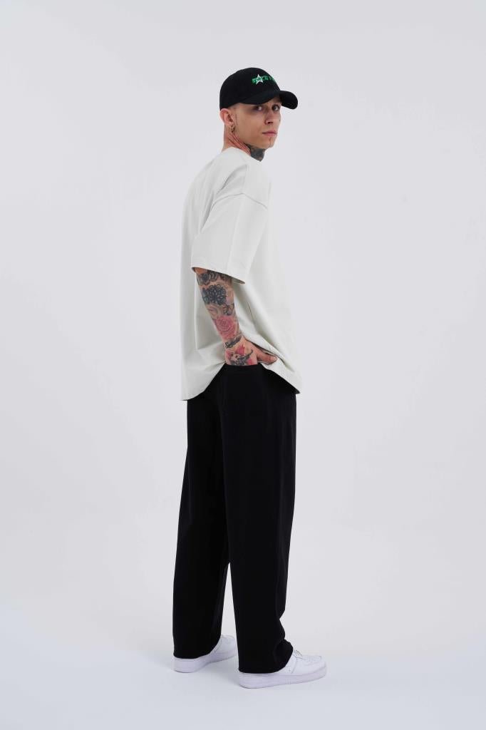 Erkek Basic Oversize Baggy Eşofman Altı Siyah