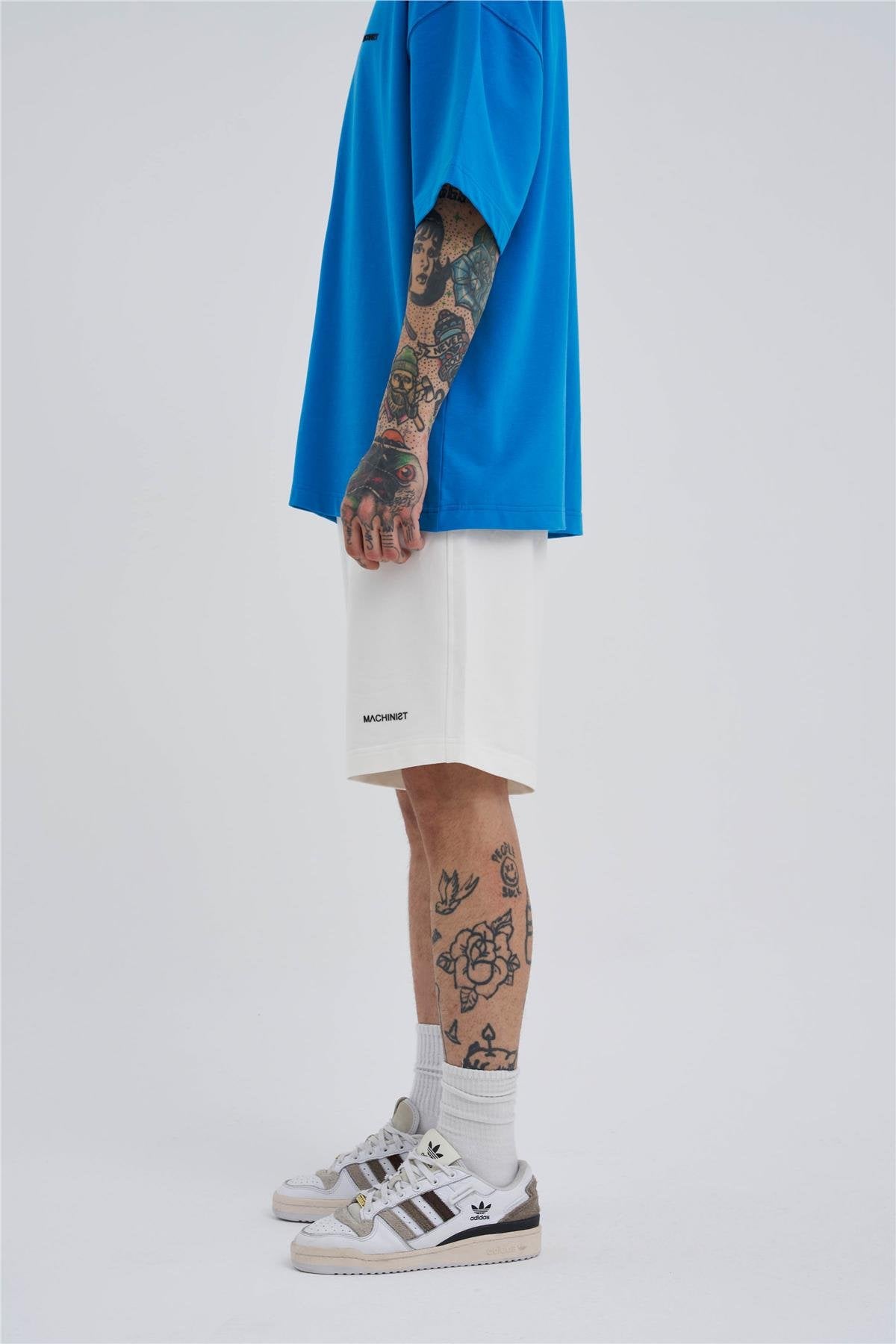 Erkek Basic Oversize Şort Ekru