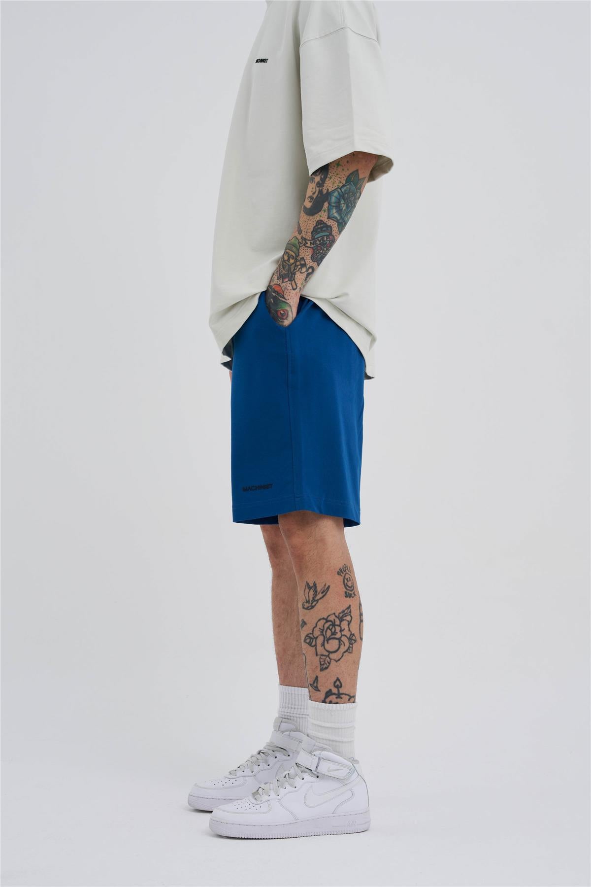 Erkek Basic Oversize Şort Indigo