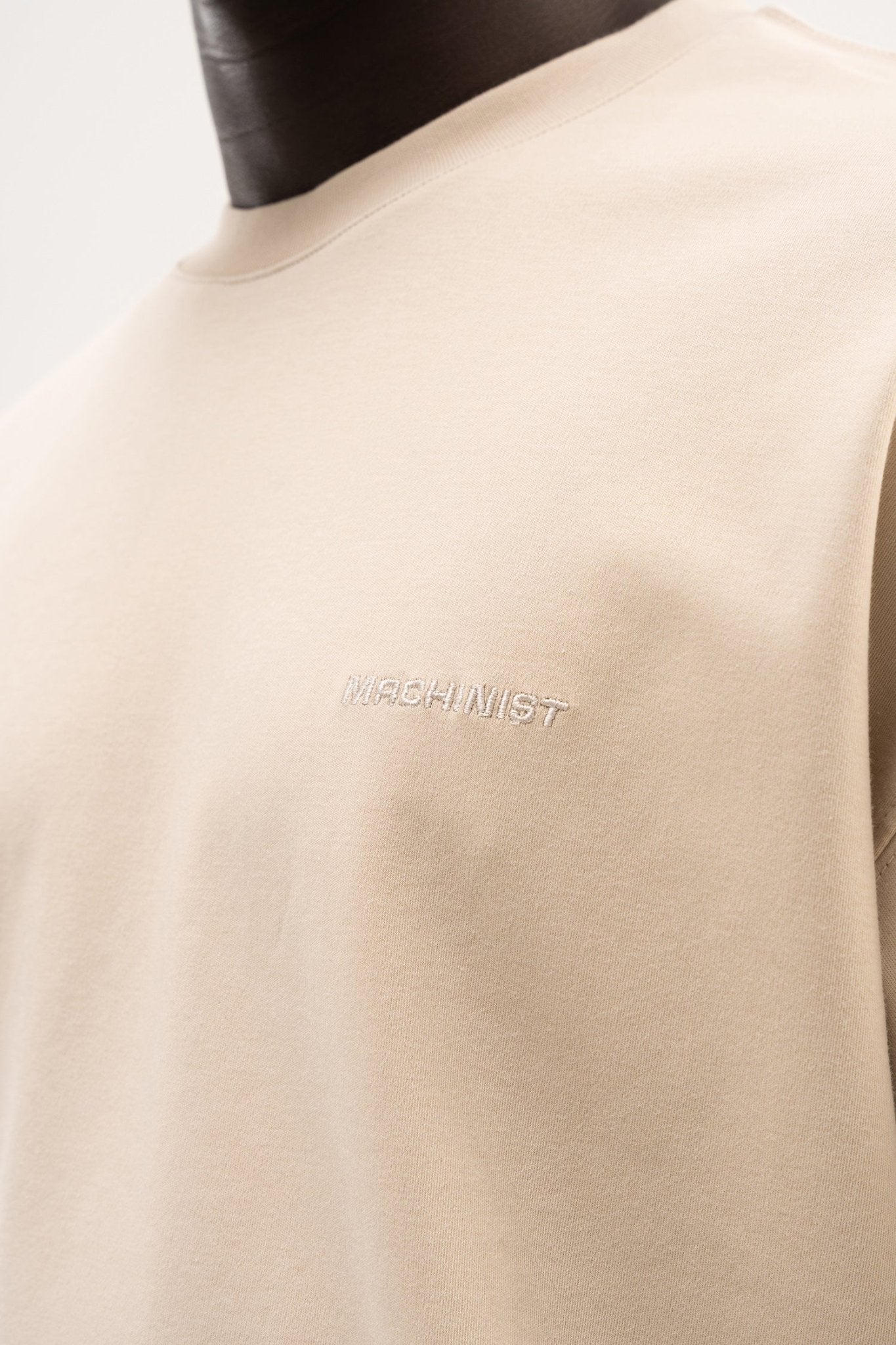 Erkek Basic Oversize Tişört Açık Bej