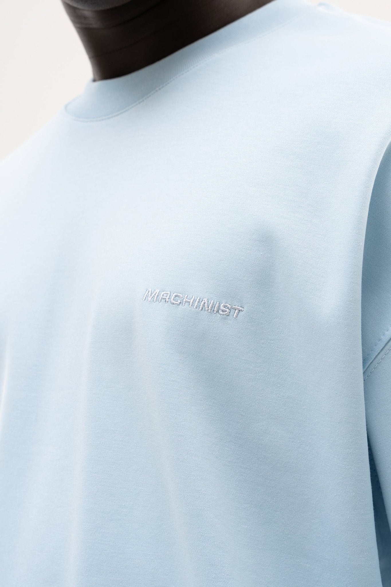 Erkek Basic Oversize Tişört Açık Mavi