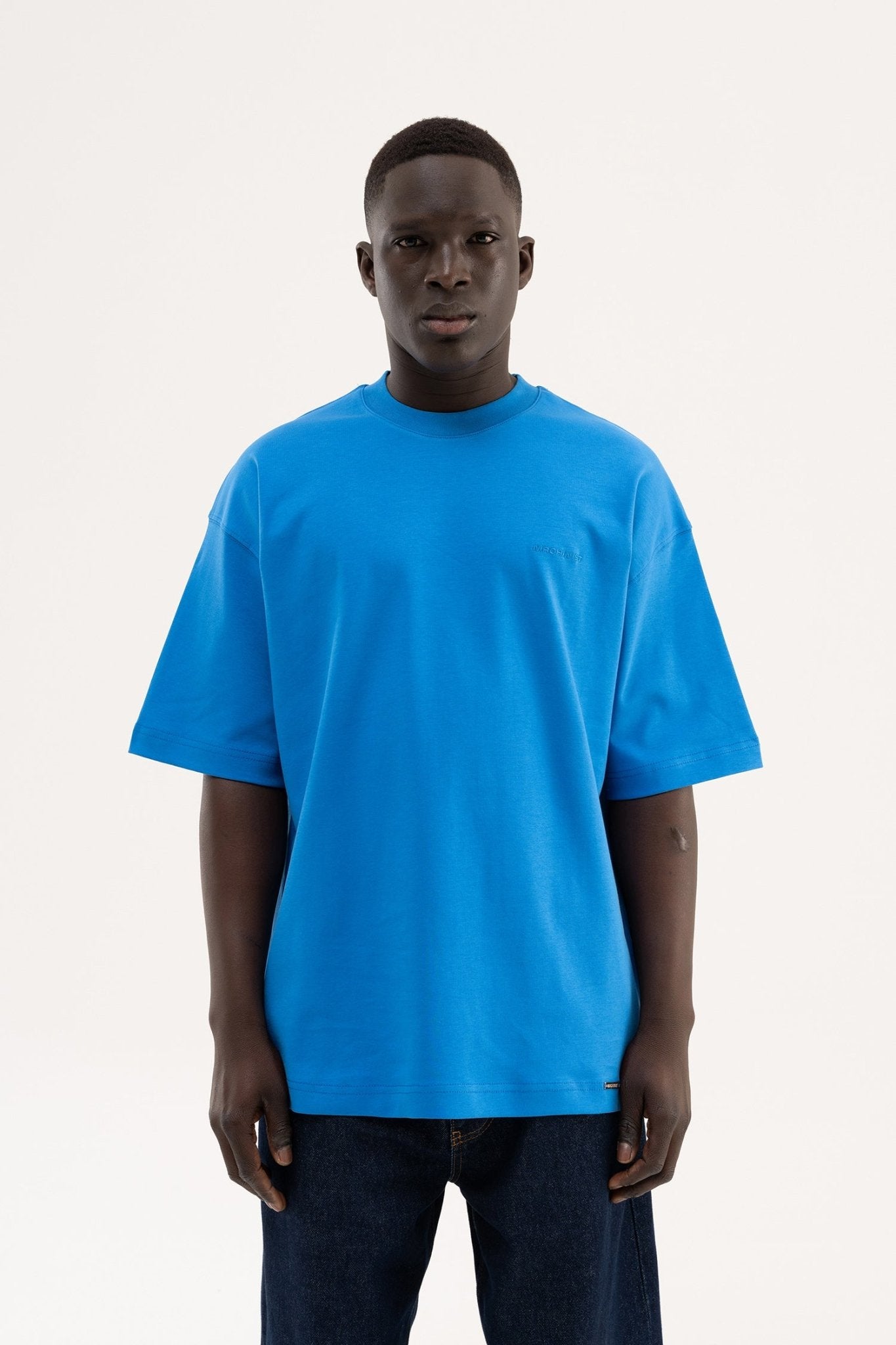 Erkek Basic Oversize Tişört Açık Mavi