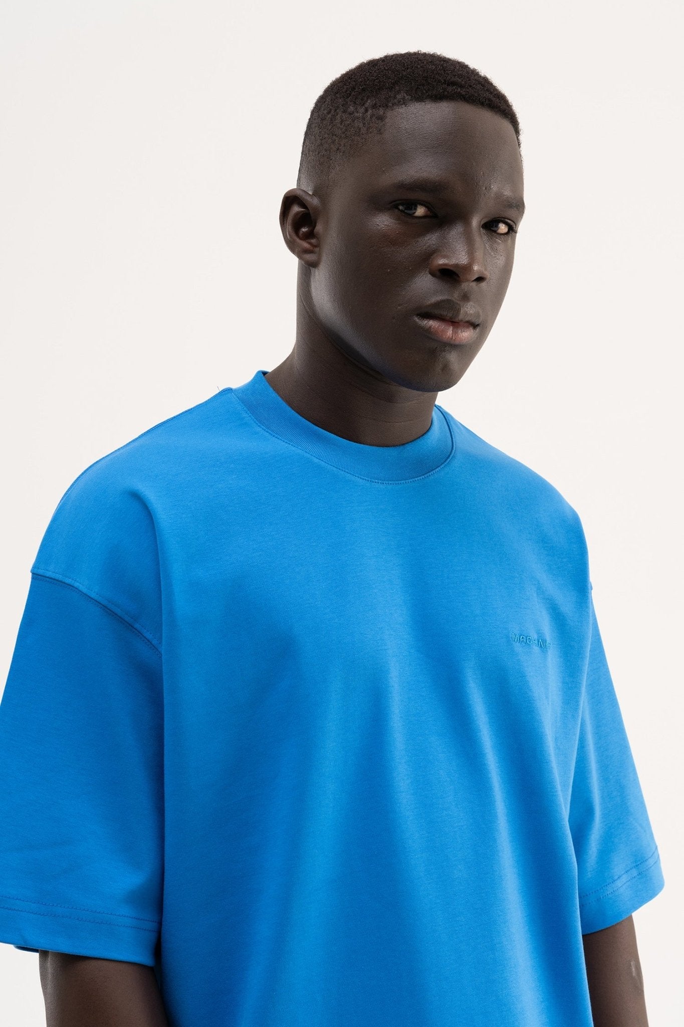Erkek Basic Oversize Tişört Açık Mavi