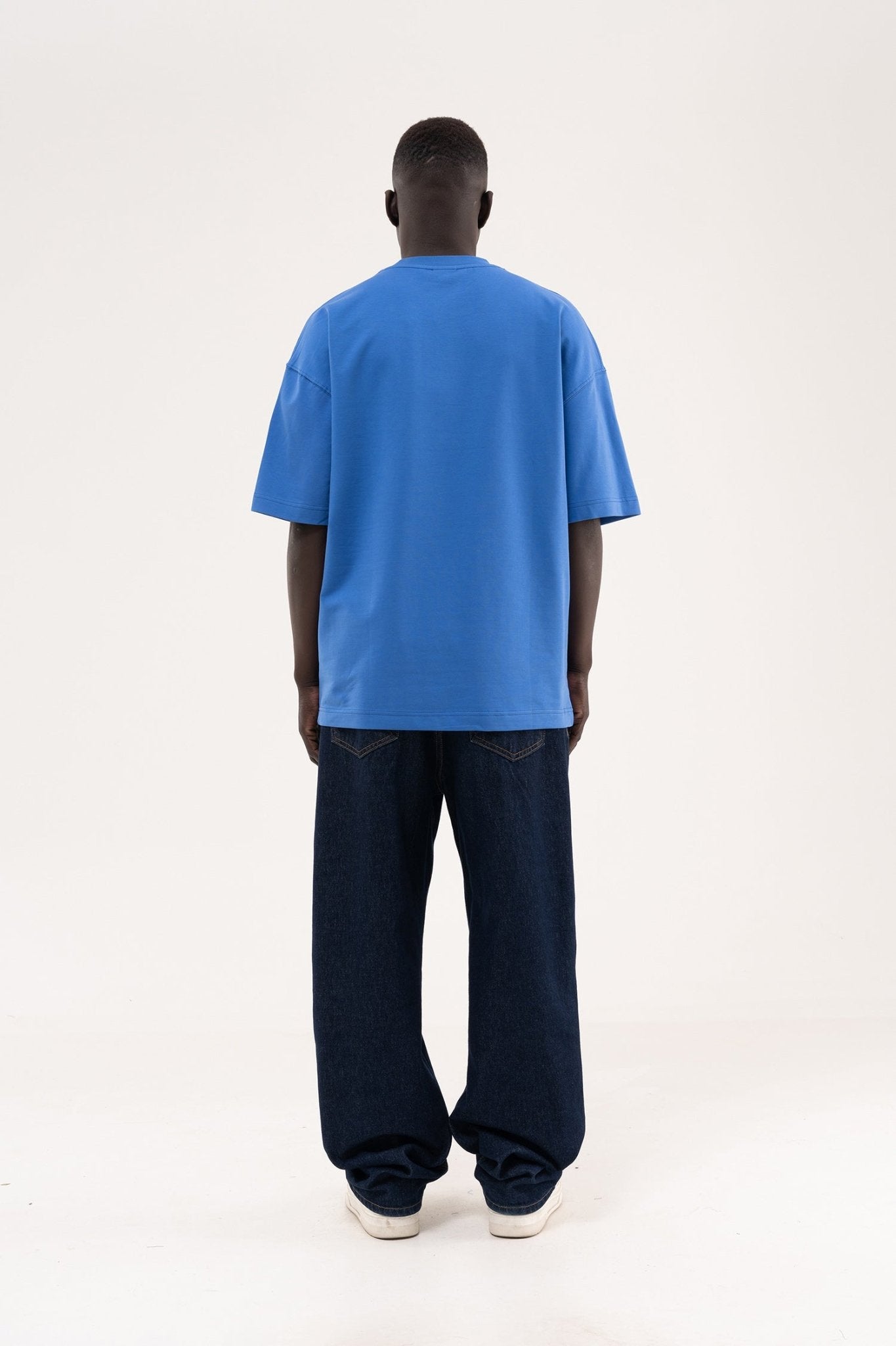 Erkek Basic Oversize Tişört Açık Mavi