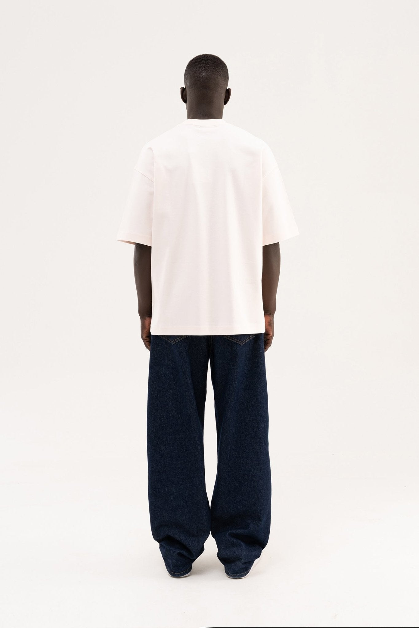 Erkek Basic Oversize Tişört Açık Pembe
