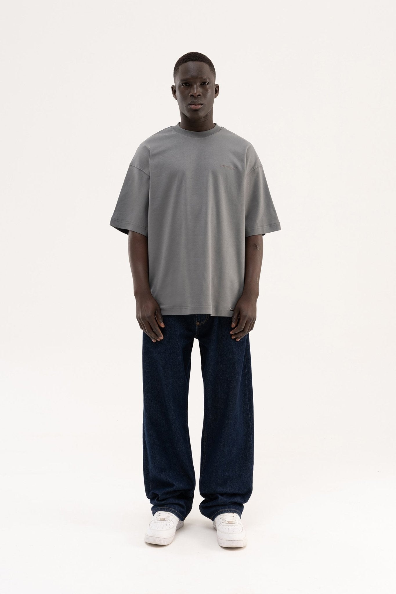 Erkek Basic Oversize Tişört Duman