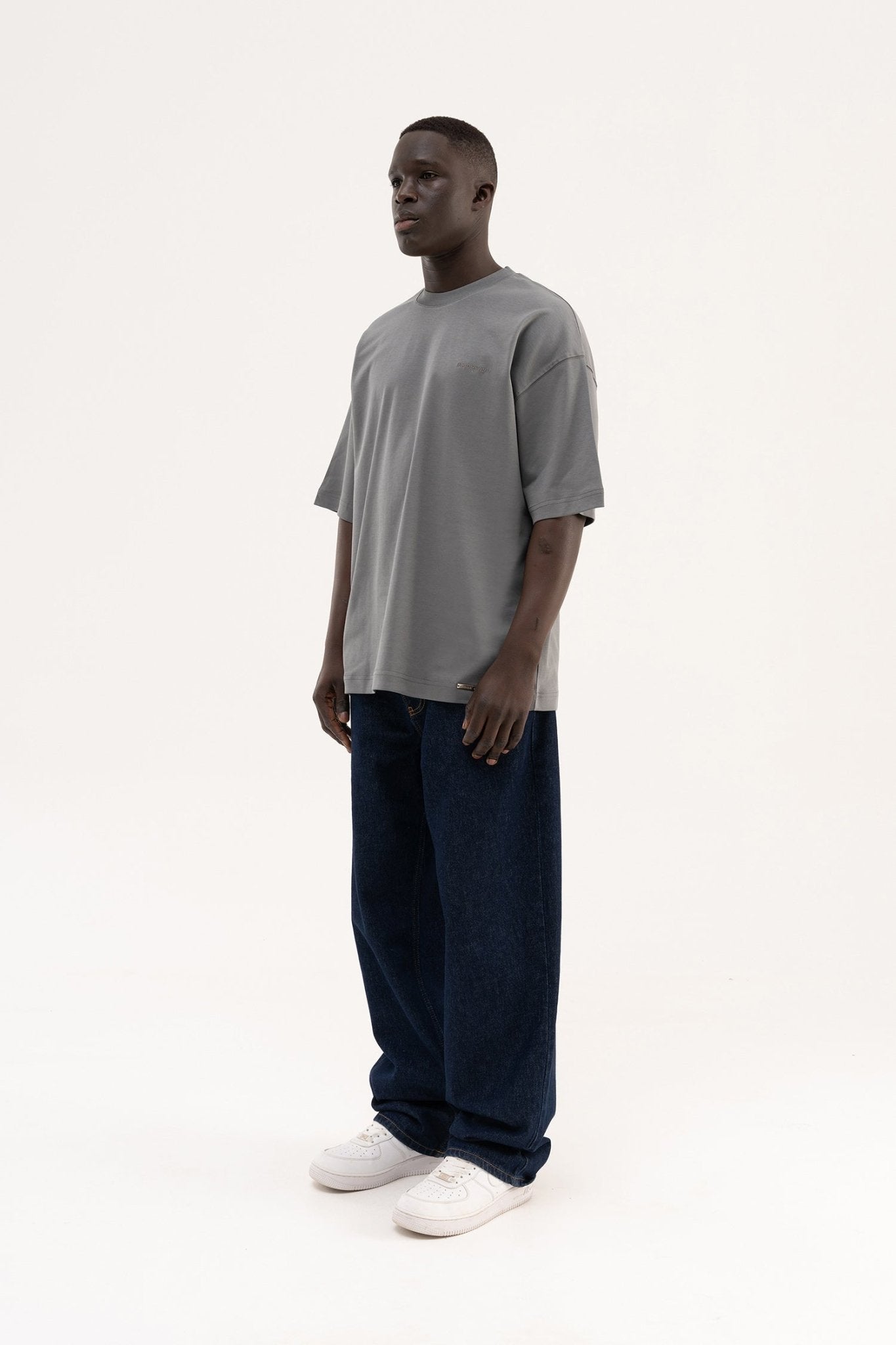 Erkek Basic Oversize Tişört Duman