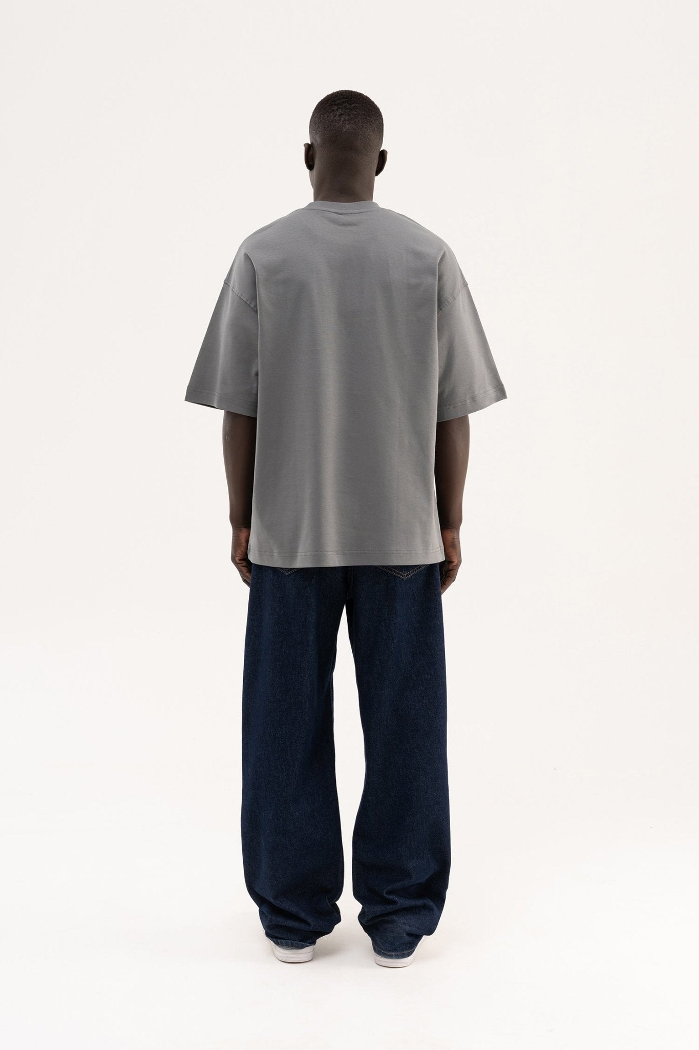 Erkek Basic Oversize Tişört Duman