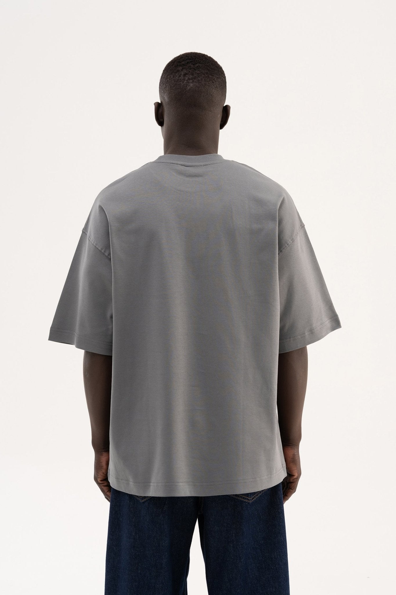 Erkek Basic Oversize Tişört Duman