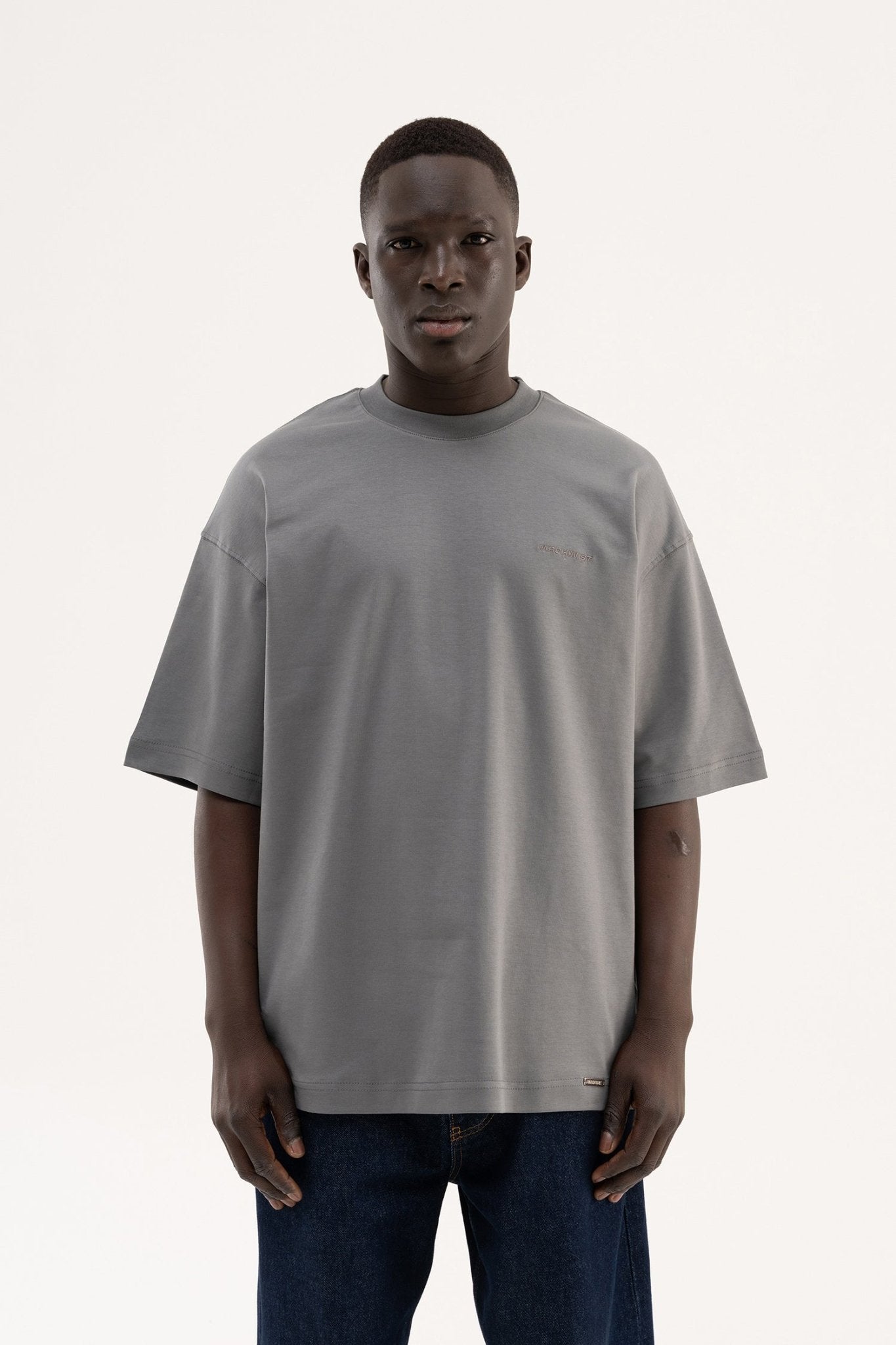 Erkek Basic Oversize Tişört Duman