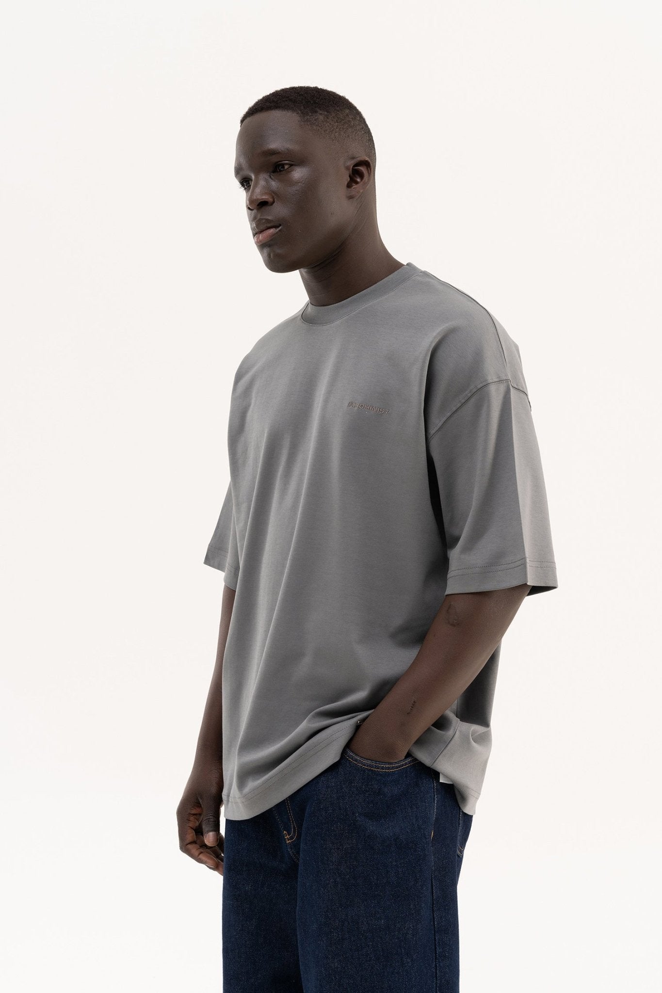 Erkek Basic Oversize Tişört Duman