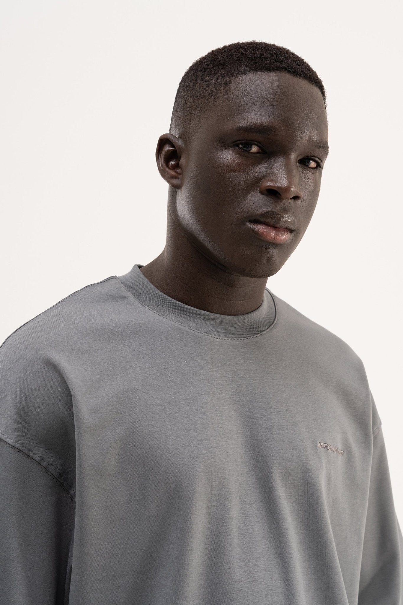 Erkek Basic Oversize Tişört Duman