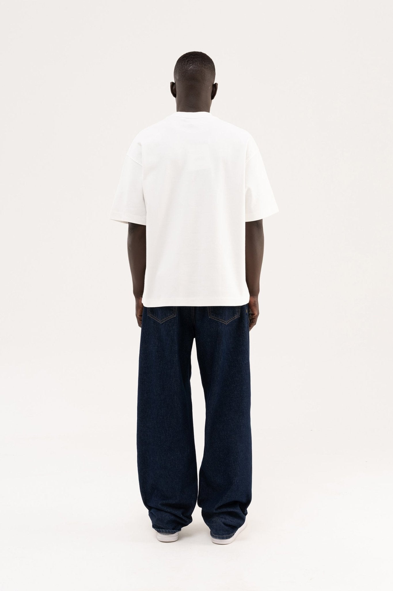 Erkek Basic Oversize Tişört Ekru